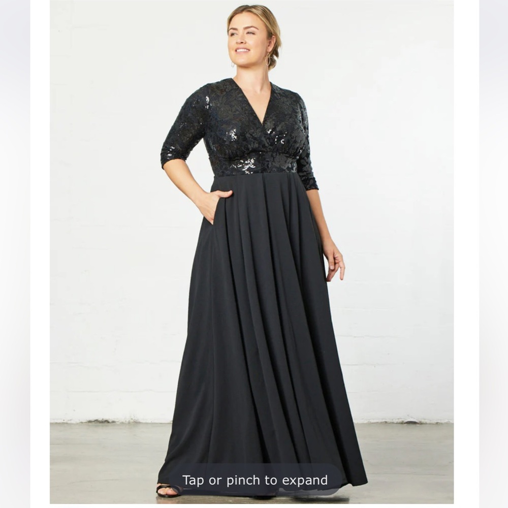 Kiyonna woman’s black formal gown